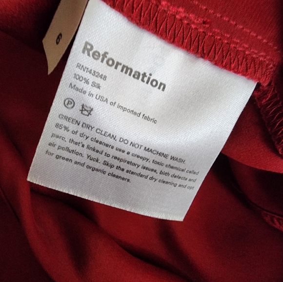 Reformation, Josefine dress, 100% silk dress - Picture 5 of 5